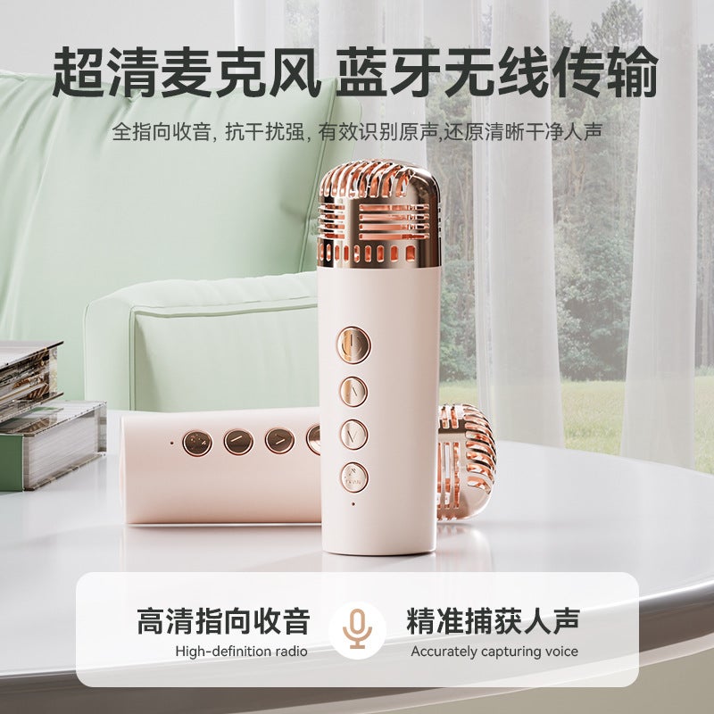 Q6 Wireless Bluetooth Audio Home Colorful Karaoke Microphone Portable Outdoor Speaker Microphone All-In-One Machine - Image 4